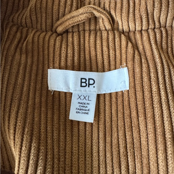 BP Carmel Tan Corduroy Ivory Sherpa Lining Bomber Jacket Size XXL - Picture 5 of 10
